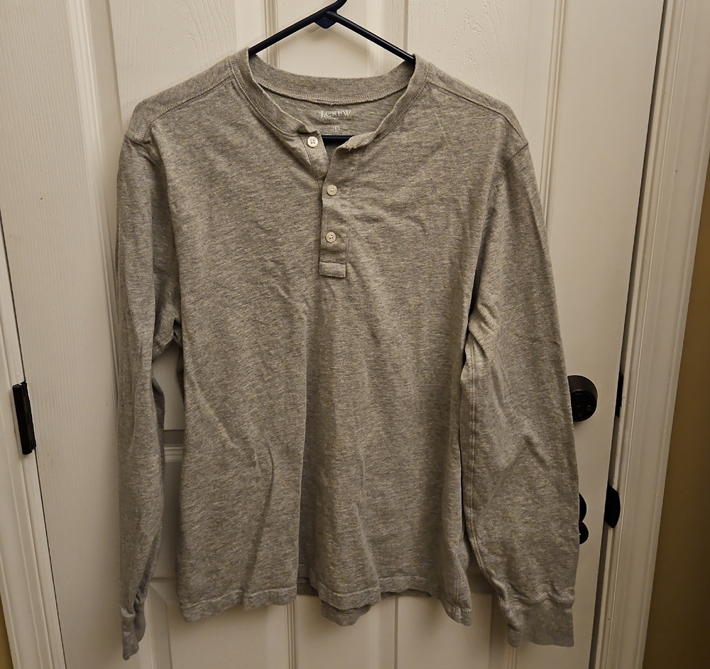 J. Crew Heather Gray Long Sleeve Henley